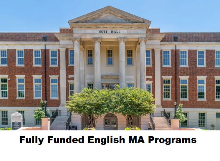 fully funded english ma programs
