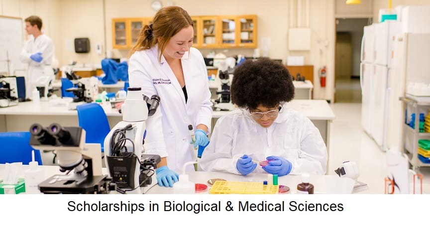 Scholarships in Biological & Medical Sciences