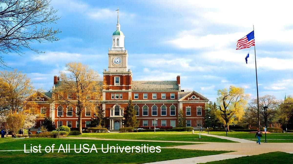 List of All USA Universities